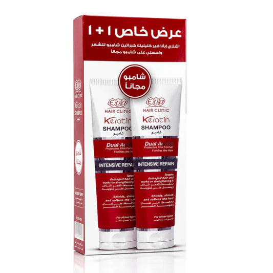 Eva Hair Clinic Keratin Shampoo Intensive Repair 230ml 1+1 Offer