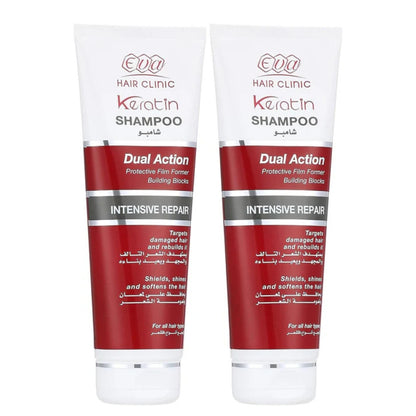 Eva Hair Clinic Keratin Shampoo Intensive Repair 230ml 1+1 Offer