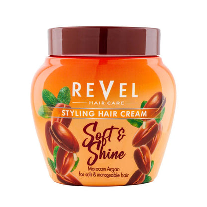 REVEL Soft & Shine Styling Hair Cream with Moroccan Argan Oil (400ml)