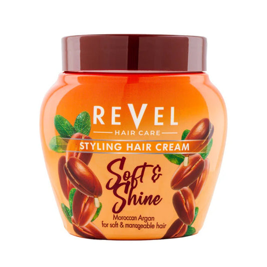 REVEL Soft & Shine Styling Hair Cream with Moroccan Argan Oil (400ml)