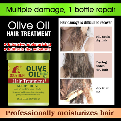 Roushun Olive Oil Nourish Repair Hair Care Mask (500ml)