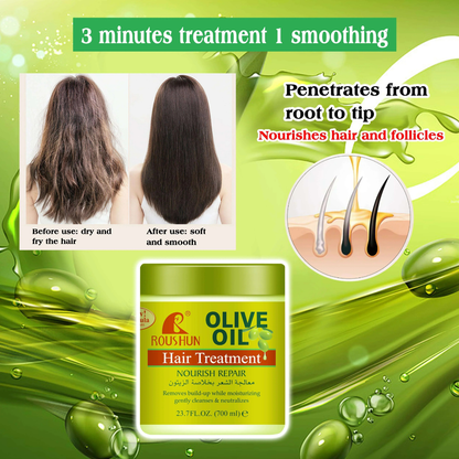Roushun Olive Oil Nourish Repair Hair Care Mask (500ml)