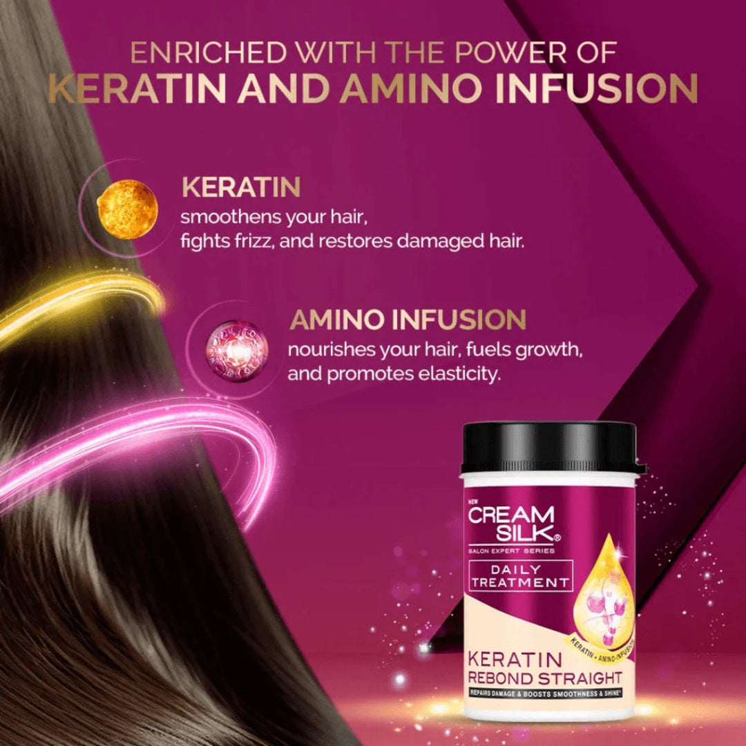 Cream Silk Daily Treatment Keratin Rebond Straight 650ml