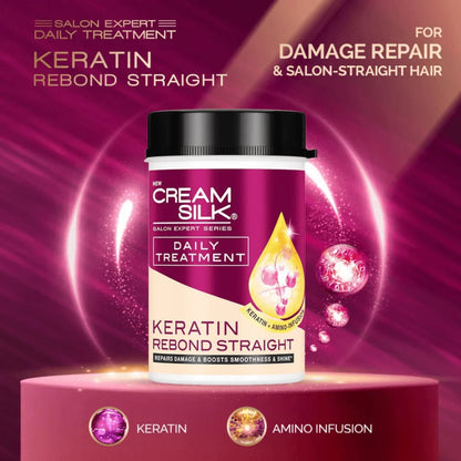 Cream Silk Daily Treatment Keratin Rebond Straight 650ml