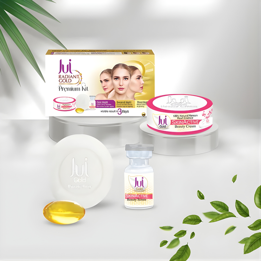 JUI Radiant Gold Premium Kit – Soap, Cream, Serum & Capsules