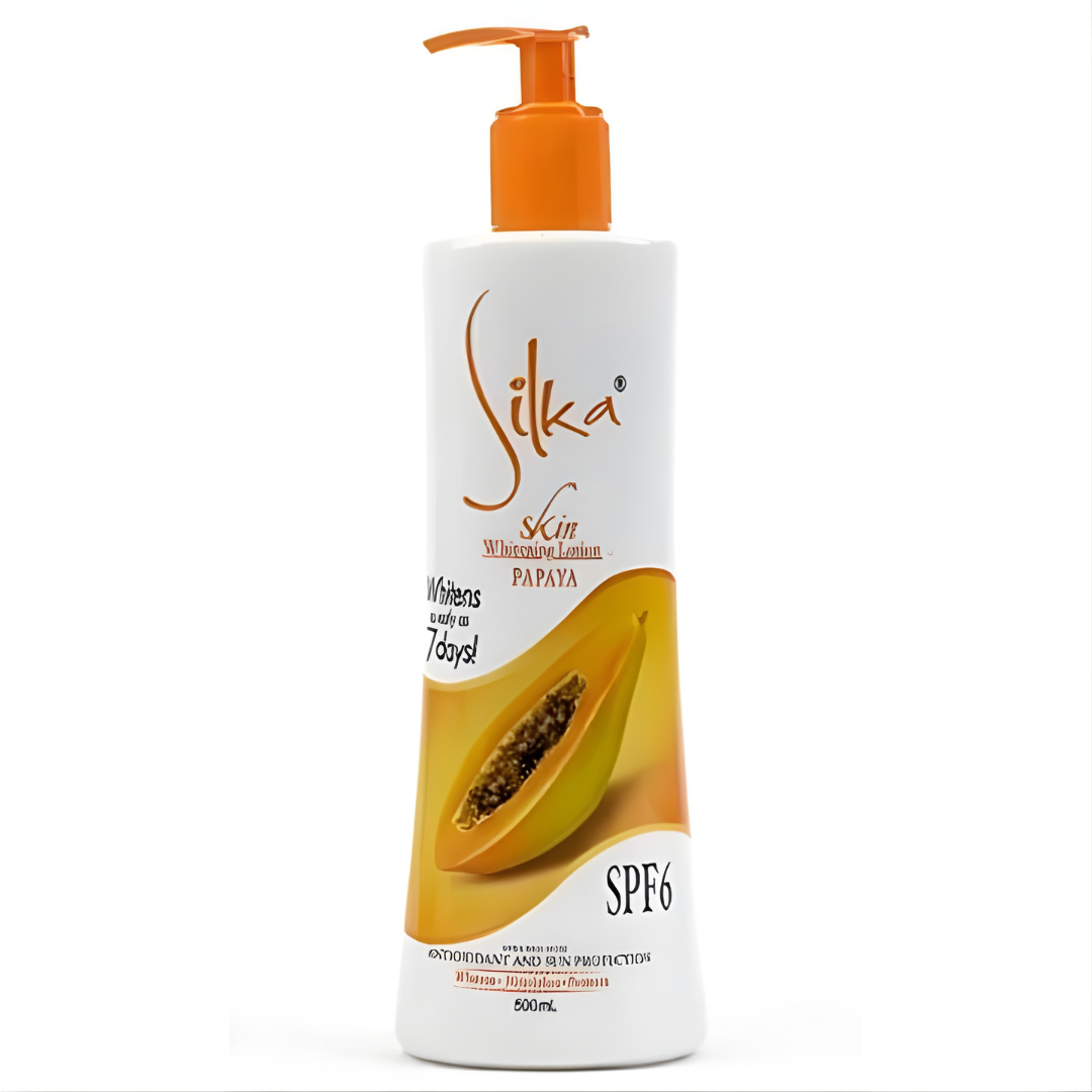 Silka Skin Whitening Papaya Lotion SPF 6 (500ml)