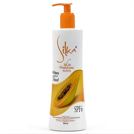Silka Skin Whitening Papaya Lotion SPF 6 (500ml)